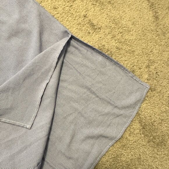 Tahari Women 6 Dress Midi A-line Button Down Sleeveless Striped Blue - Picture 6 of 14